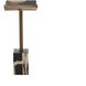 Nisha 25 X 11.25 inch Black / Black / Antique Brass End Table